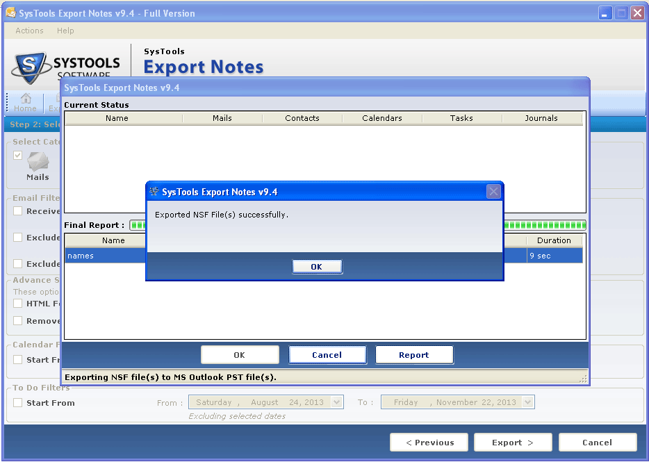 export notes