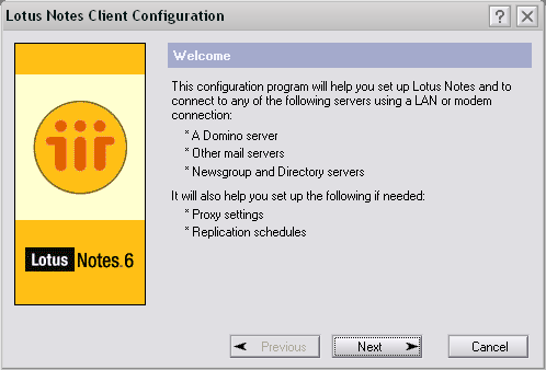 Configure Lotus Notes