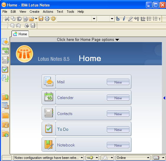 Start Lotus Notes