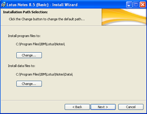 Installation Path Selection