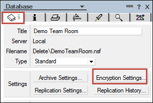 Encryption Settings